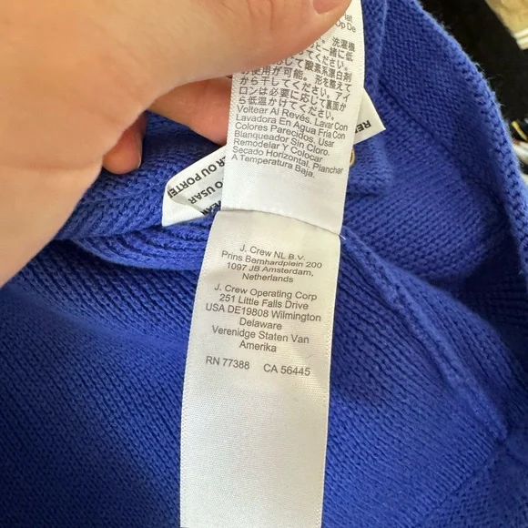 J. Crew Blue Cardigan Sweater with Gold Buttons size small - Picture 4 of 5